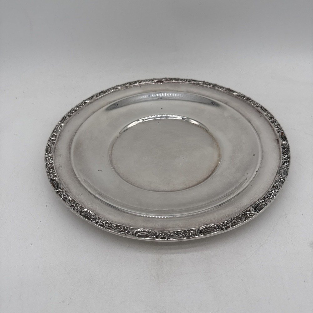 Vintage Gorham Newport Silver Plate Round Serving Tray 10.5"